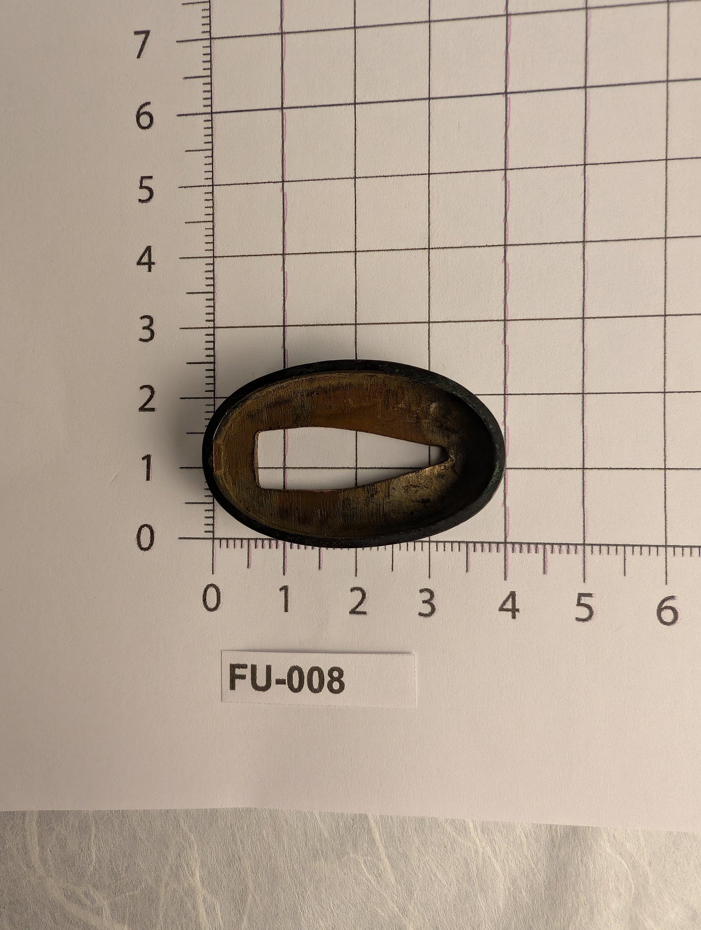 Fuchi with Kikkou engraving - FU-008