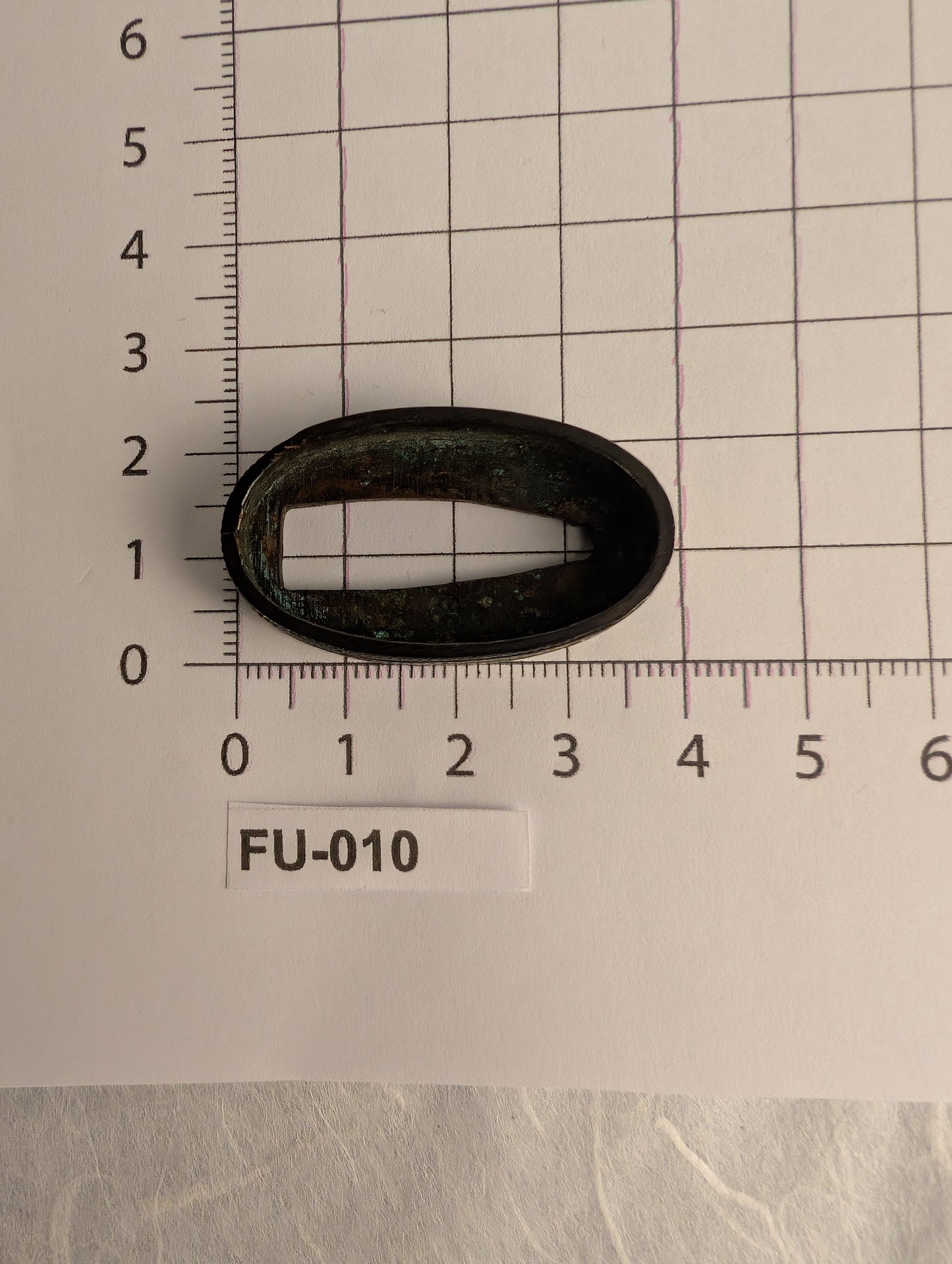 Fuchi with Golden Chrysanthemum and Vine Inlays - FU-010