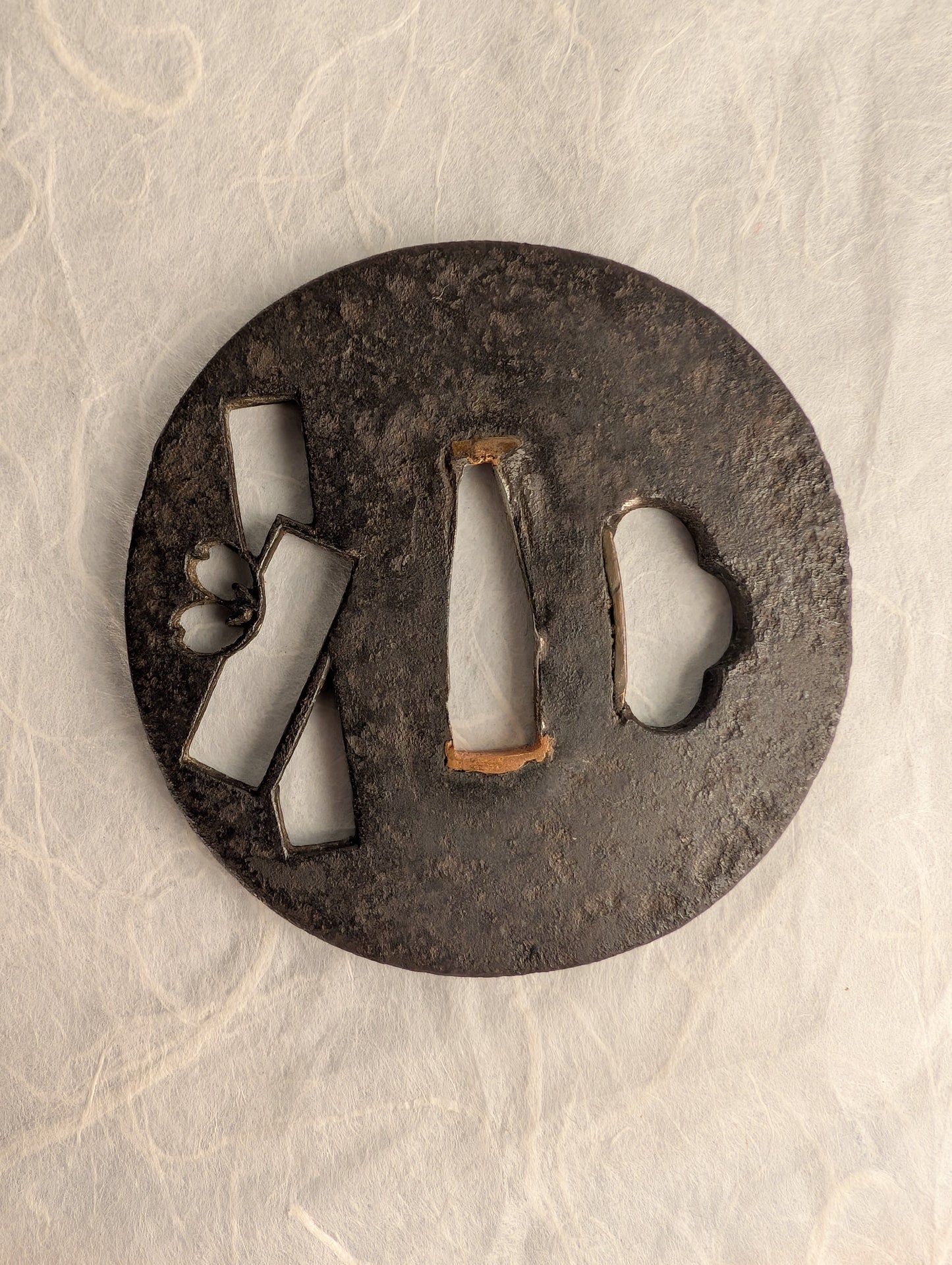 Abstract Sukashi Iron Tsuba – TS-045