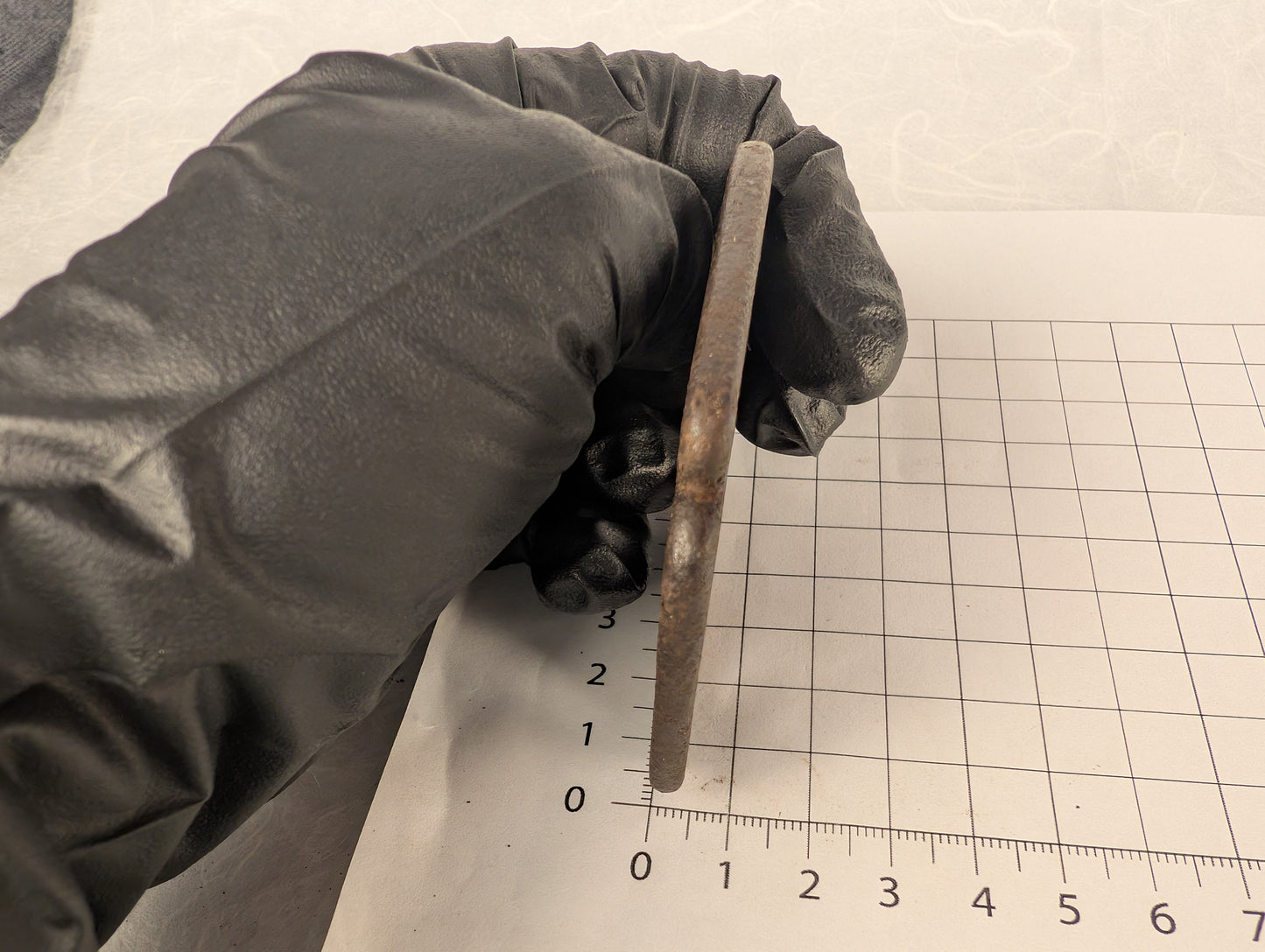 Iron Mokko-Gata Sukashi Tsuba with Scrolling Forms and Katakiri Engraving – TS-118