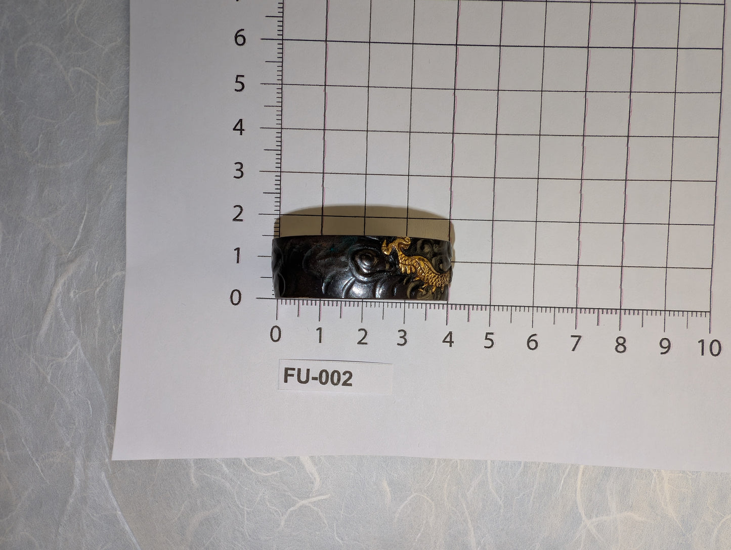 Fuchi with Gold Dragon Among Clouds - FU-002