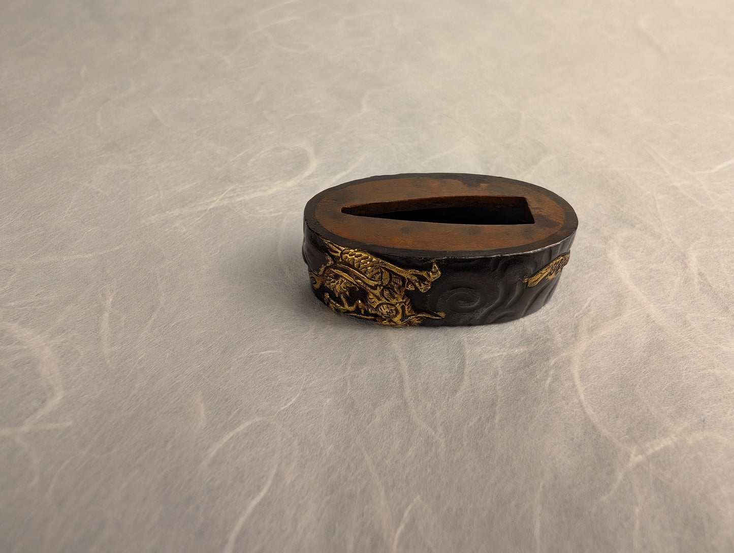 Fuchi with Gold Dragon Among Clouds - FU-002