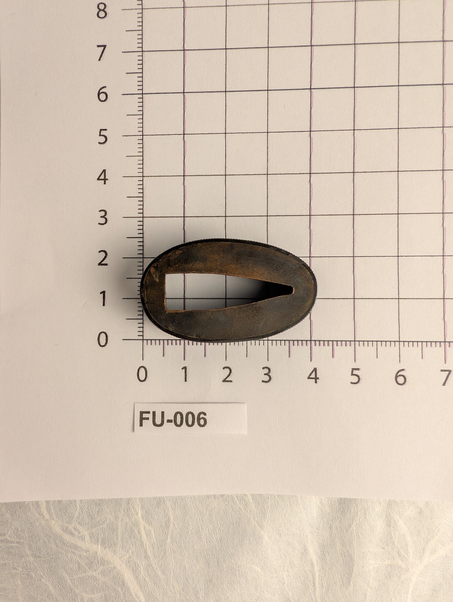 Shakudo Fuchi in Fine Nanako Ground - FU-006