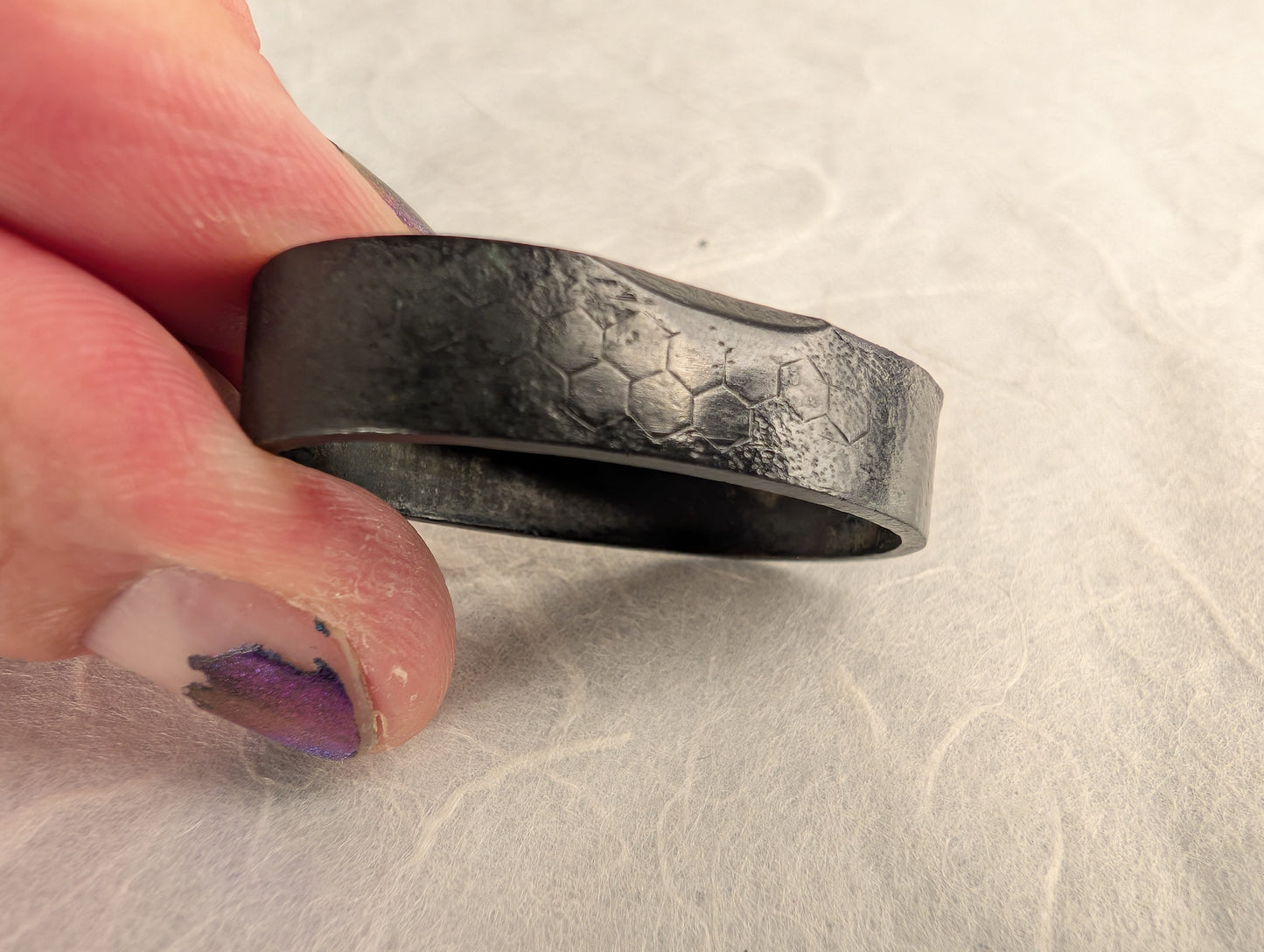 Fuchi with Kikkou engraving - FU-008