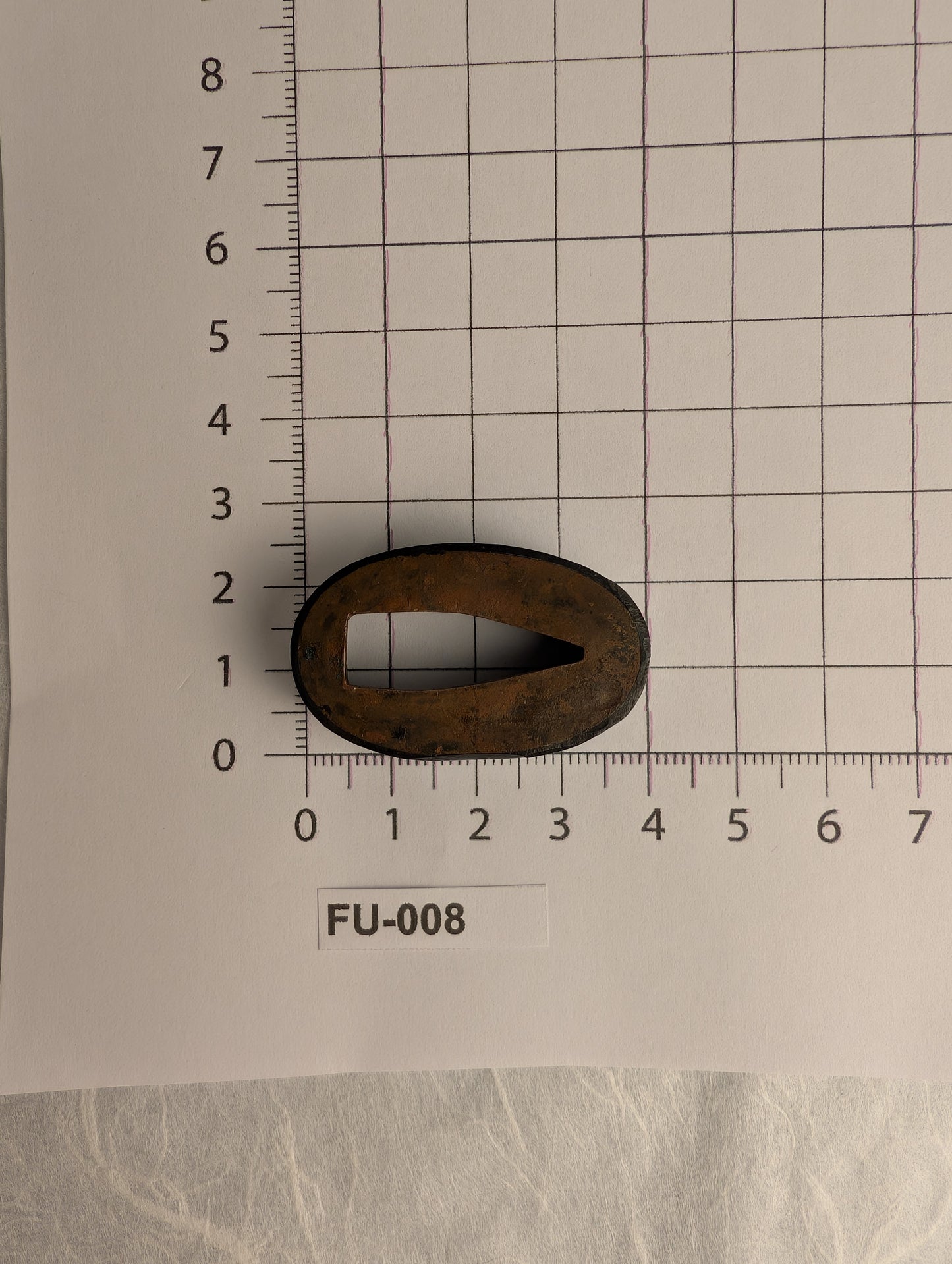 Fuchi with Kikkou engraving - FU-008