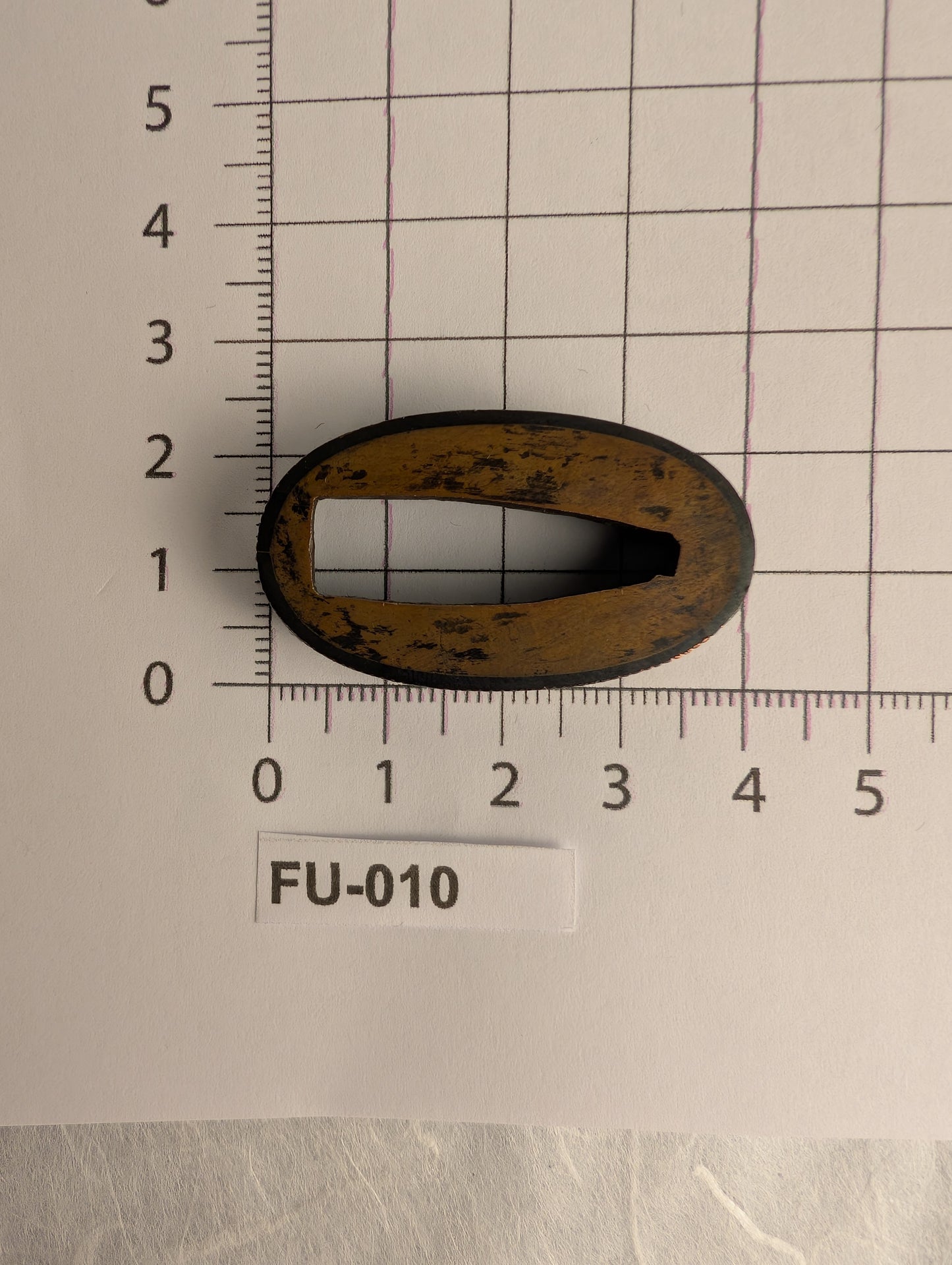 Fuchi with Golden Chrysanthemum and Vine Inlays - FU-010