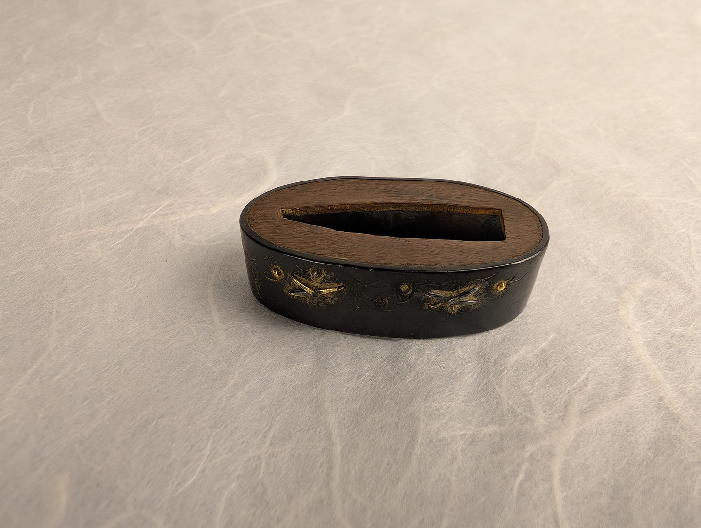 Shakudo Fuchi with Dragonflies - FU- 012