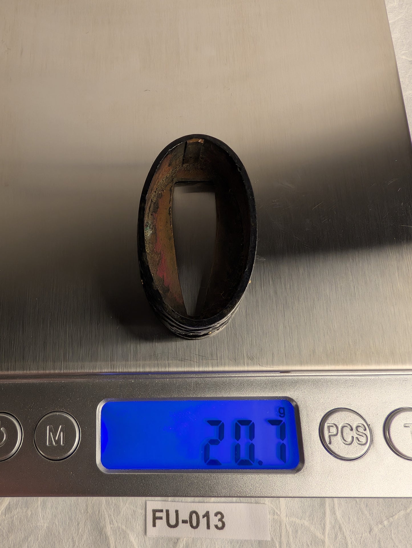 Shakudo Fuchi with Waves and Gold Inlay - FU-013