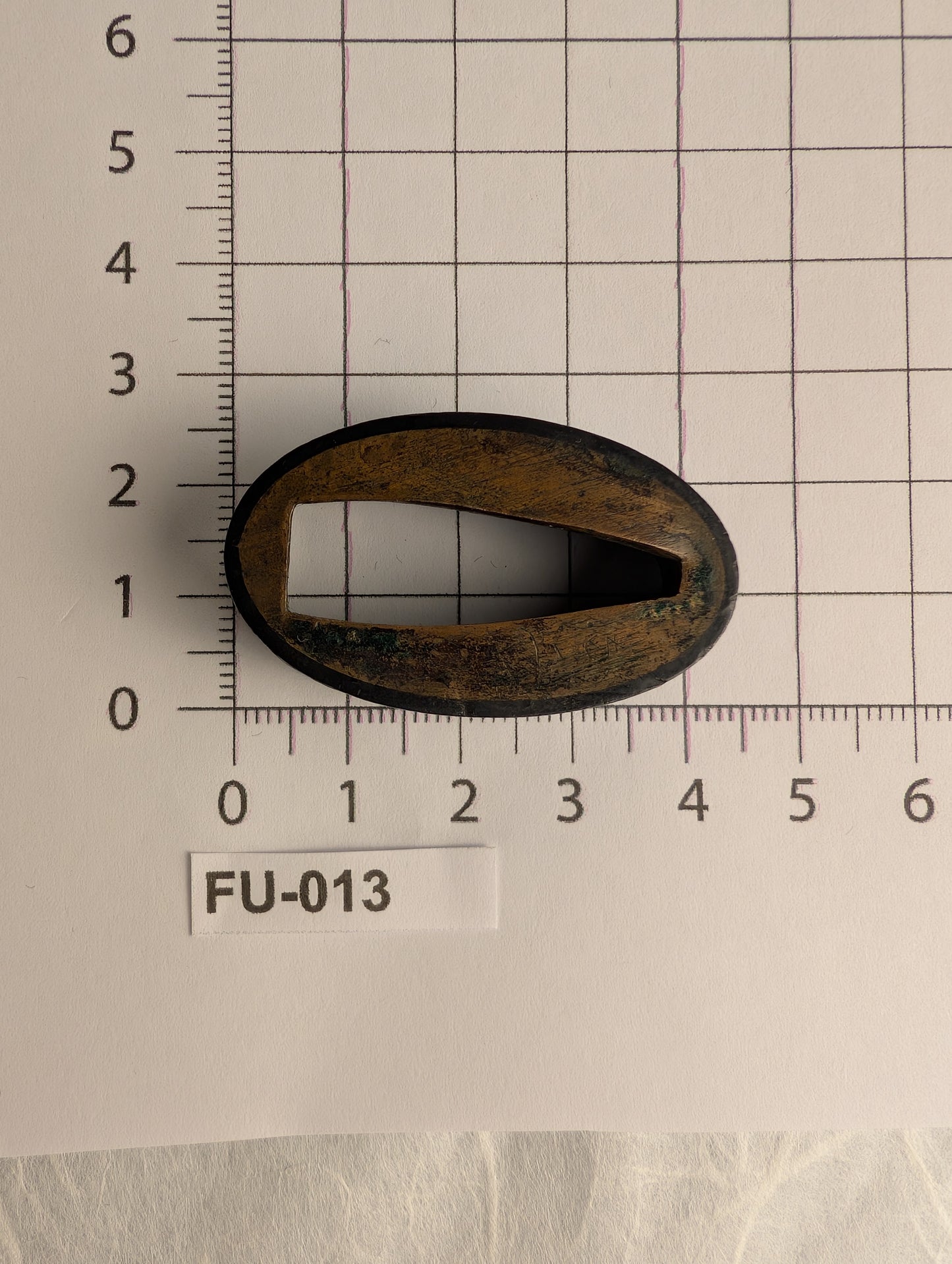 Shakudo Fuchi with Waves and Gold Inlay - FU-013