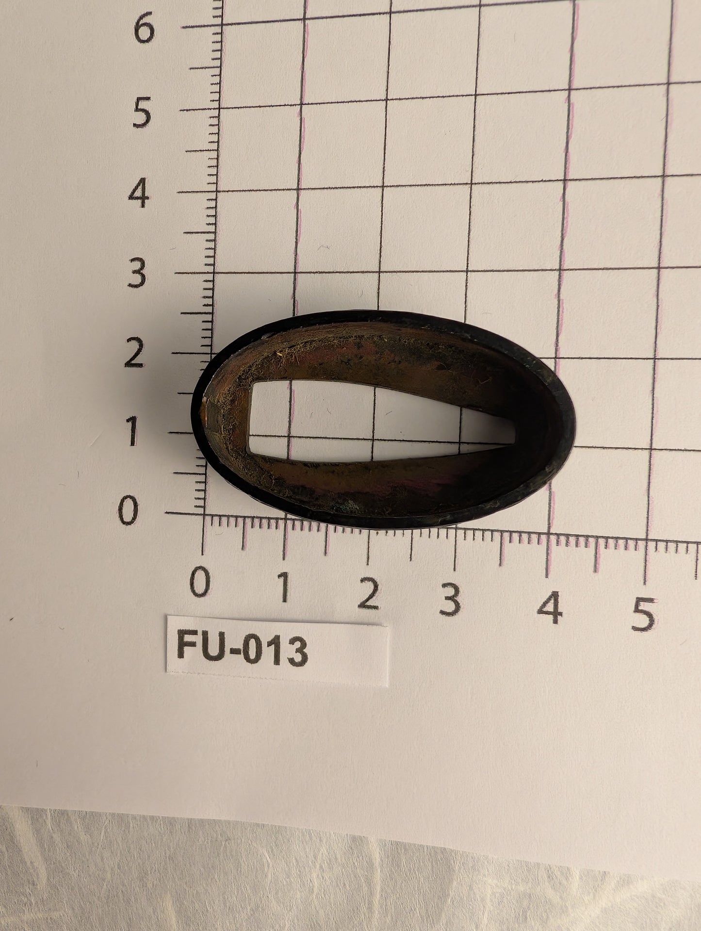 Shakudo Fuchi with Waves and Gold Inlay - FU-013