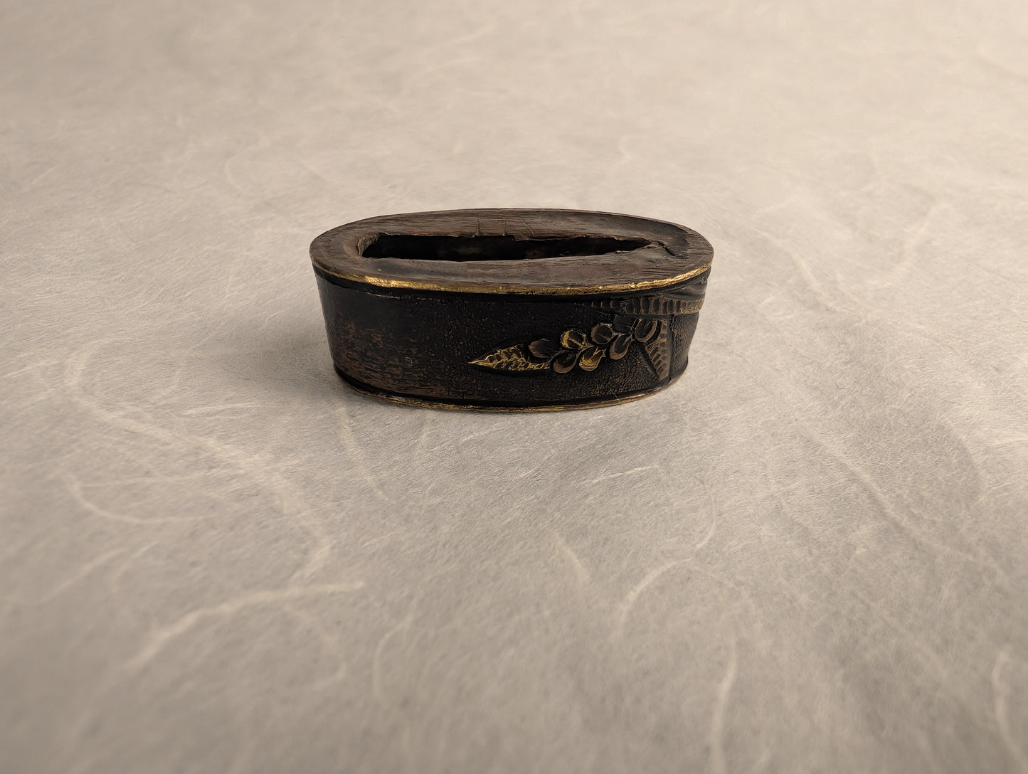 Fuchi with Bridge and Floral Motif - FU-020