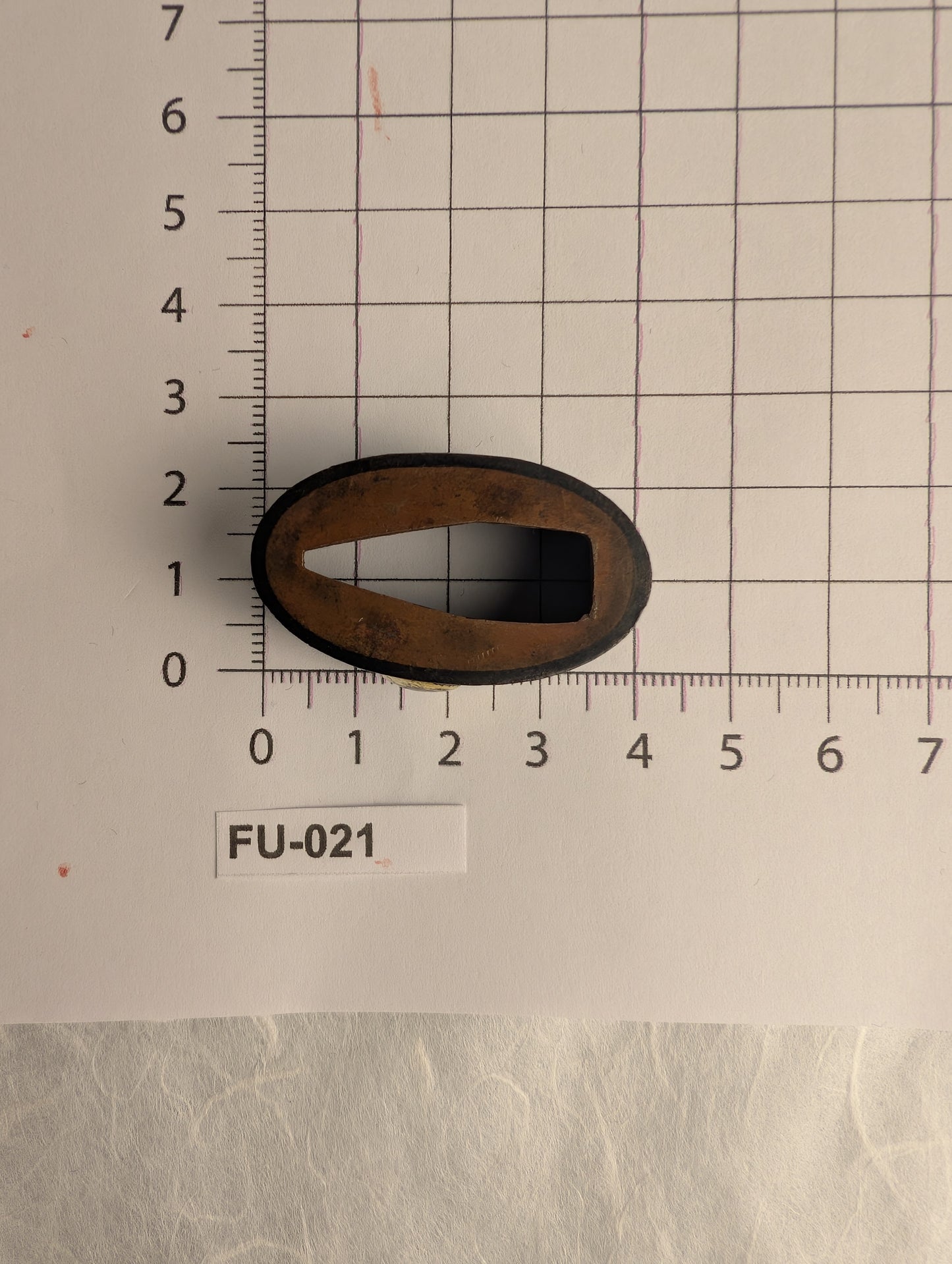 Shakudo Fuchi with Persimmon Motif - FU-021