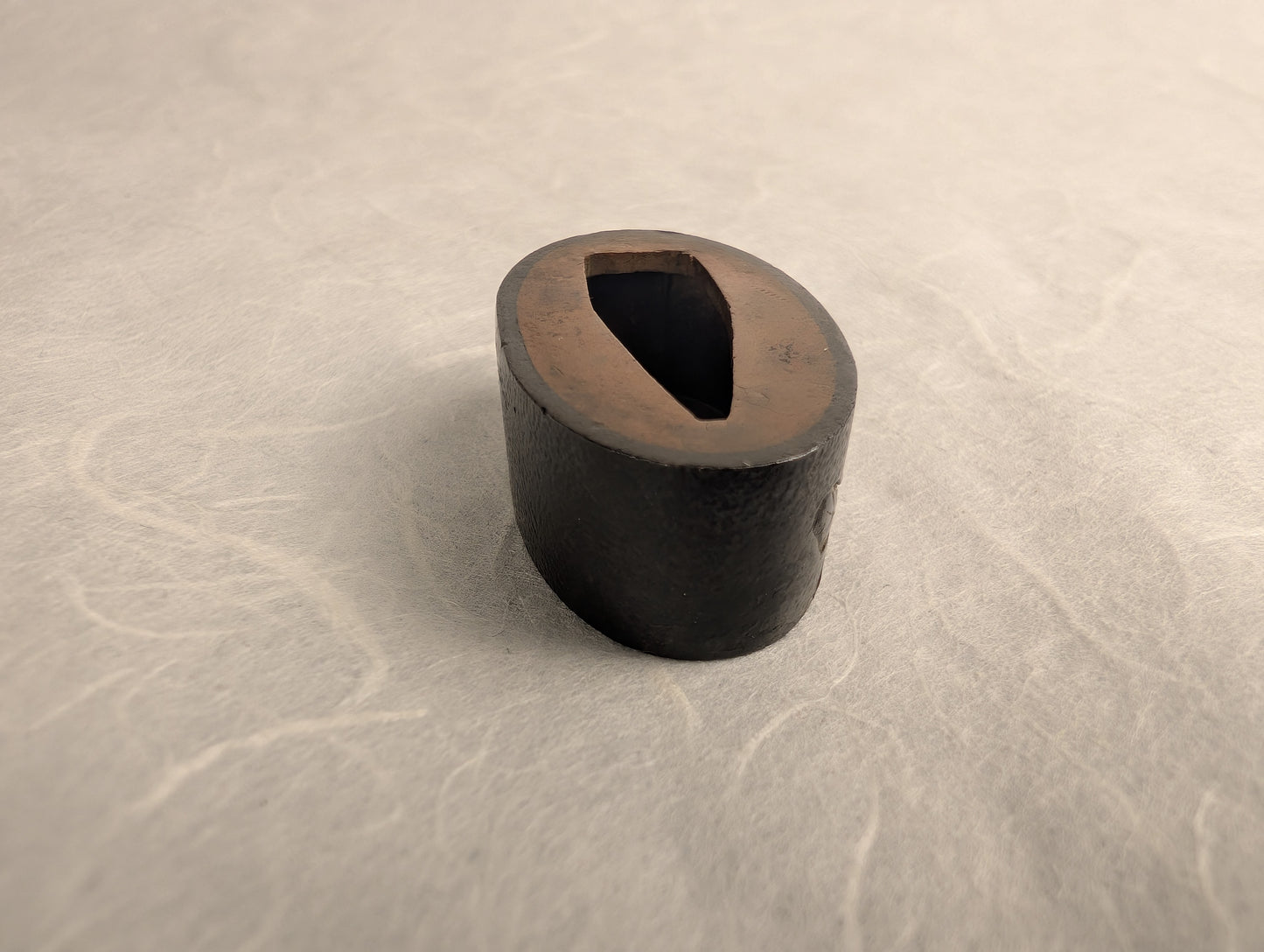 Shakudo Fuchi with Persimmon Motif - FU-021