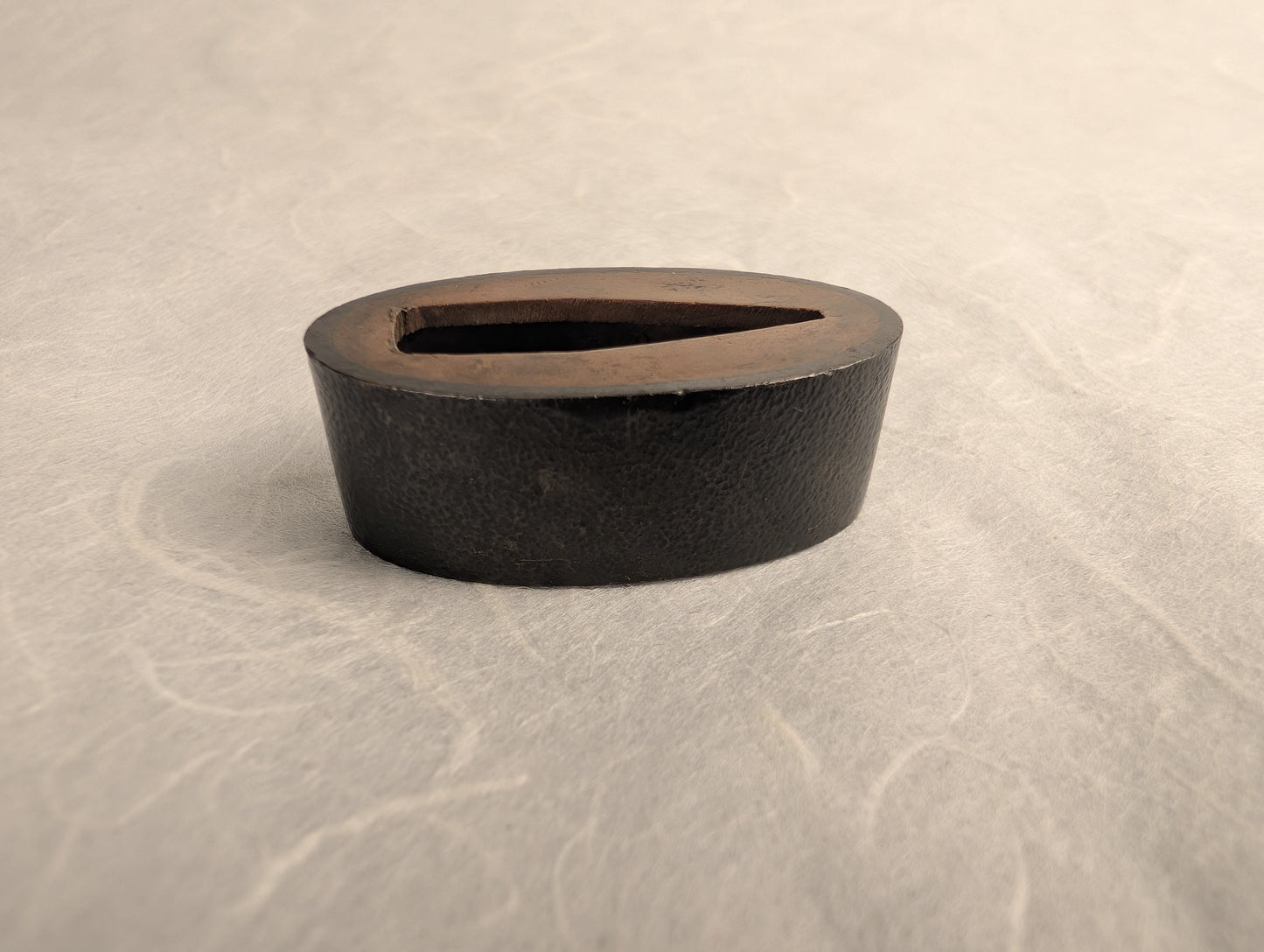 Shakudo Fuchi with Persimmon Motif - FU-021