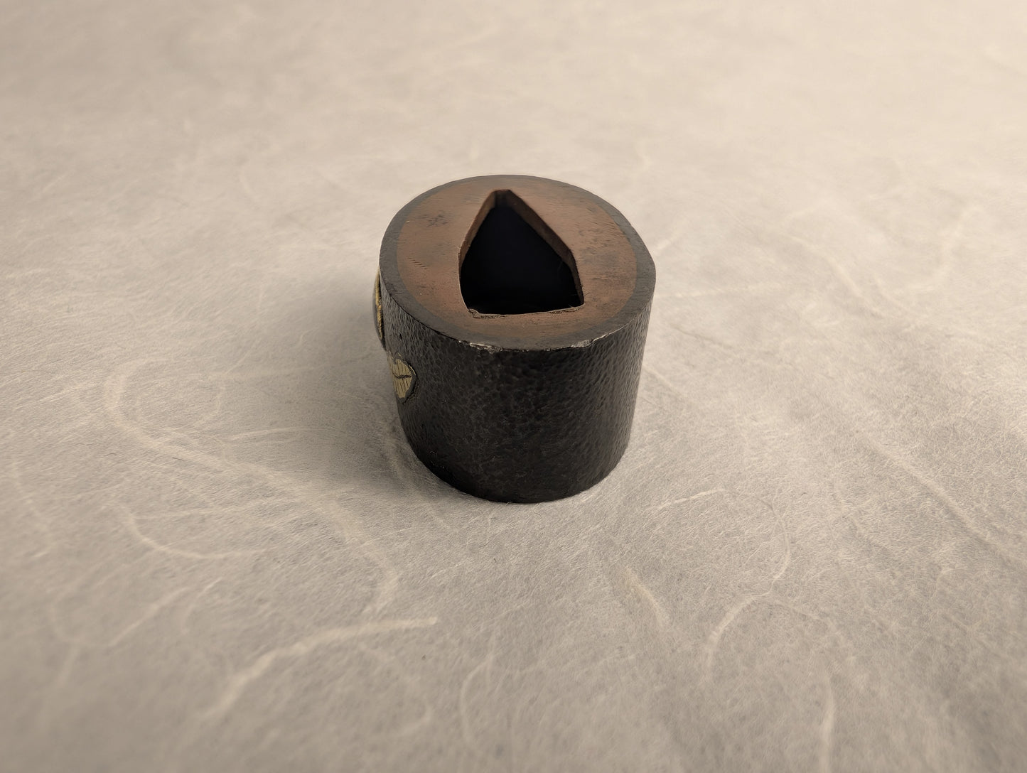 Shakudo Fuchi with Persimmon Motif - FU-021