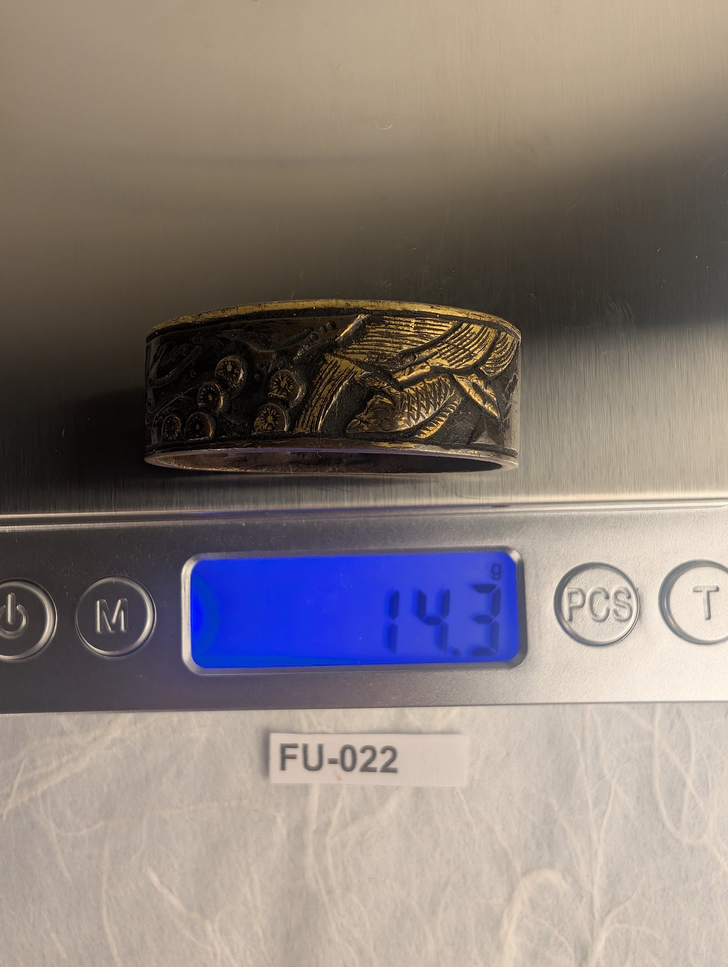 Fuchi with Koi and Flower Scene - FU-022