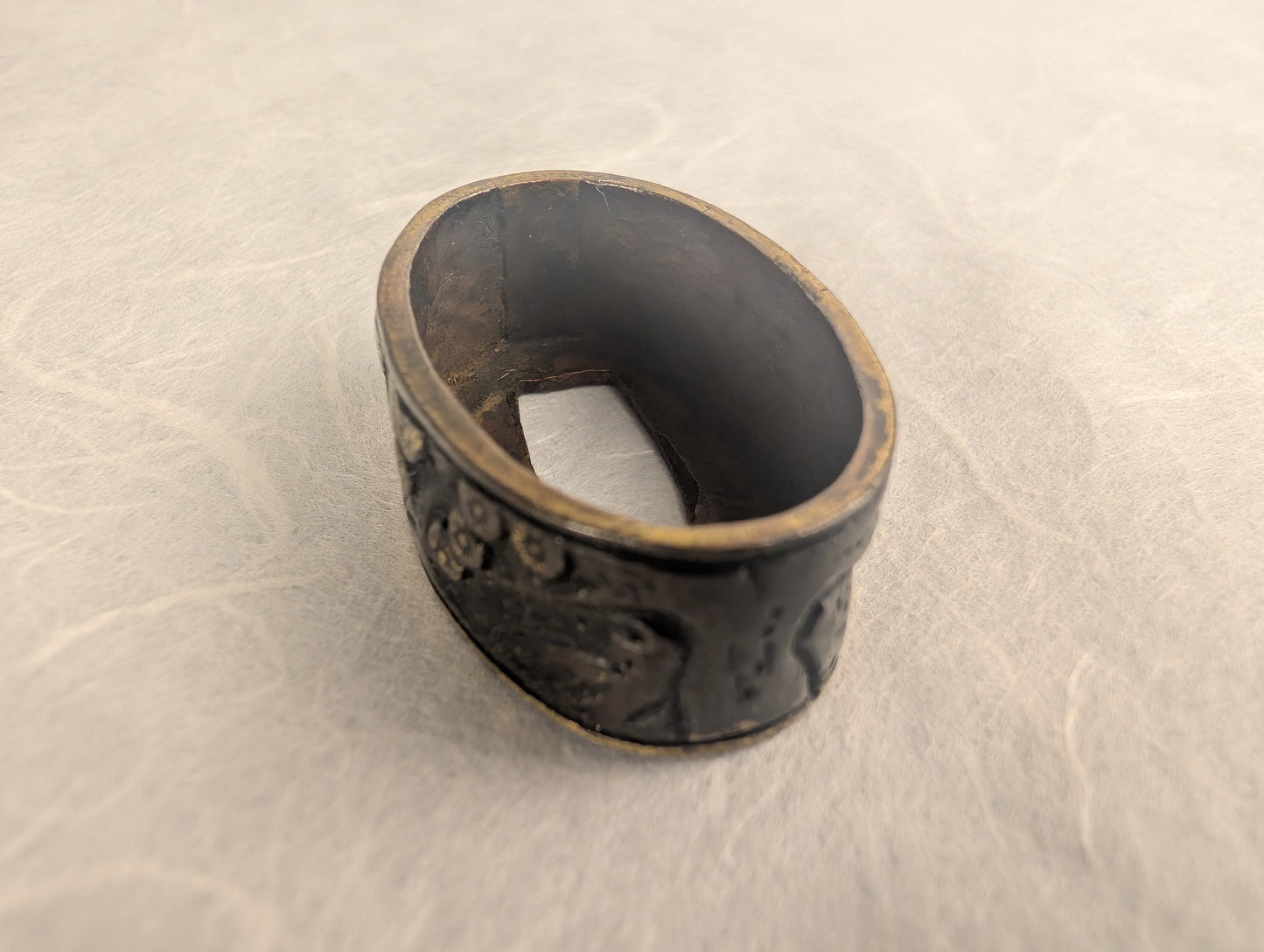 Fuchi with Koi and Flower Scene - FU-022