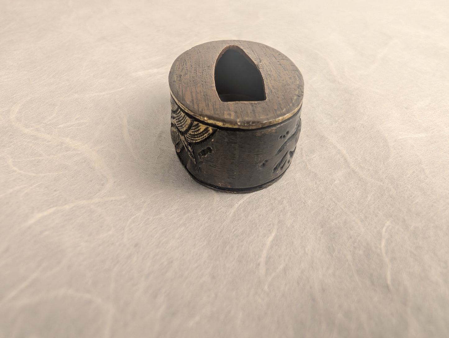 Fuchi with Koi and Flower Scene - FU-022