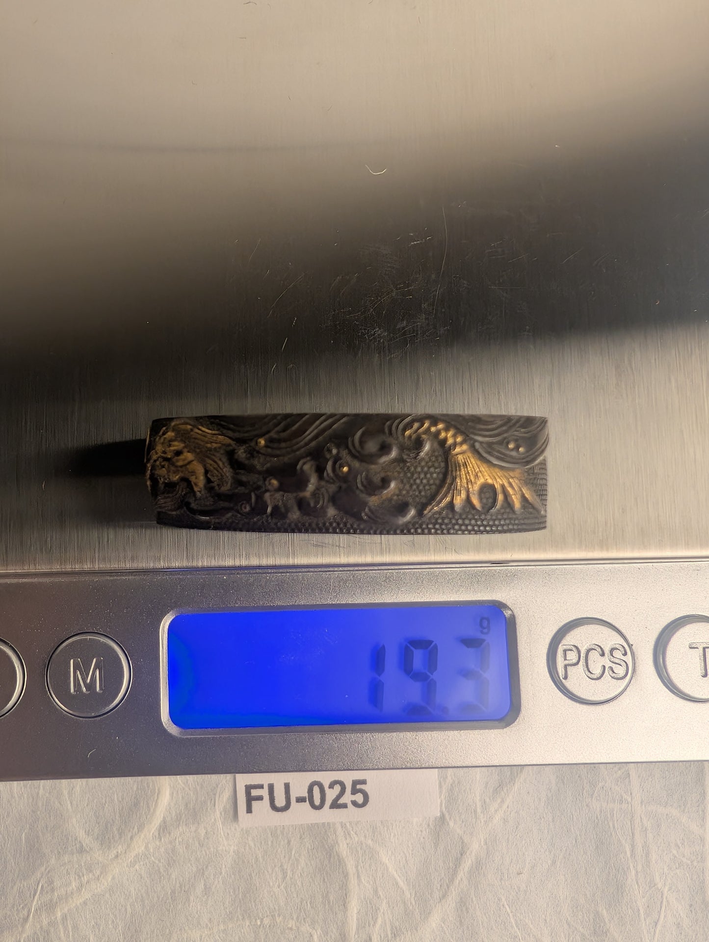 Shakudo Fuchi with Dragon Among Waves - FU-025