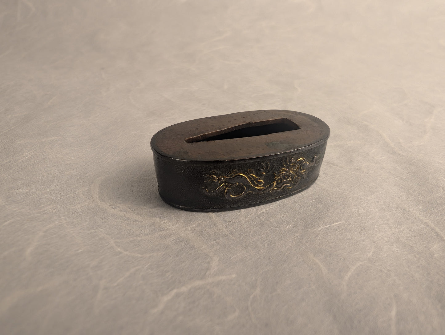 Fuchi with Flying Dragons in High Relief - FU-026