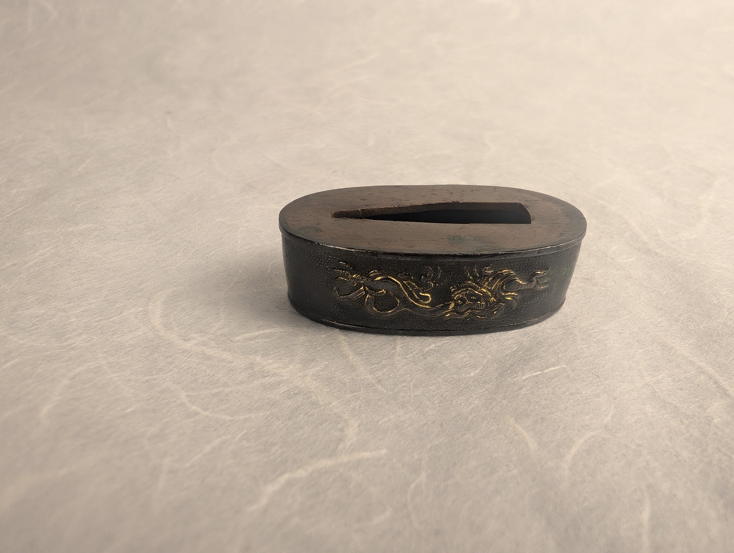 Fuchi with Flying Dragons in High Relief - FU-026