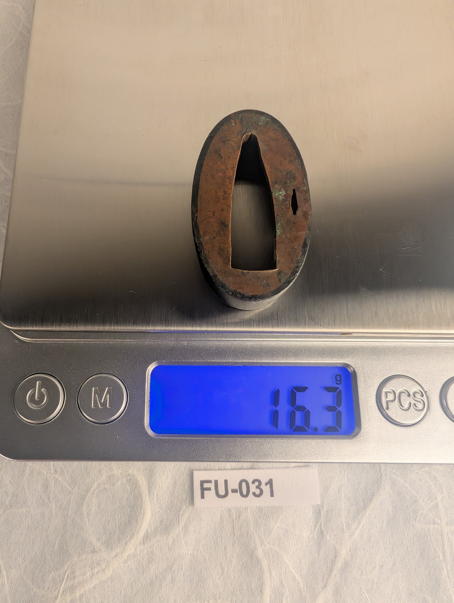 Shakudo Fuchi with Ishime Stone Texture - FU-031