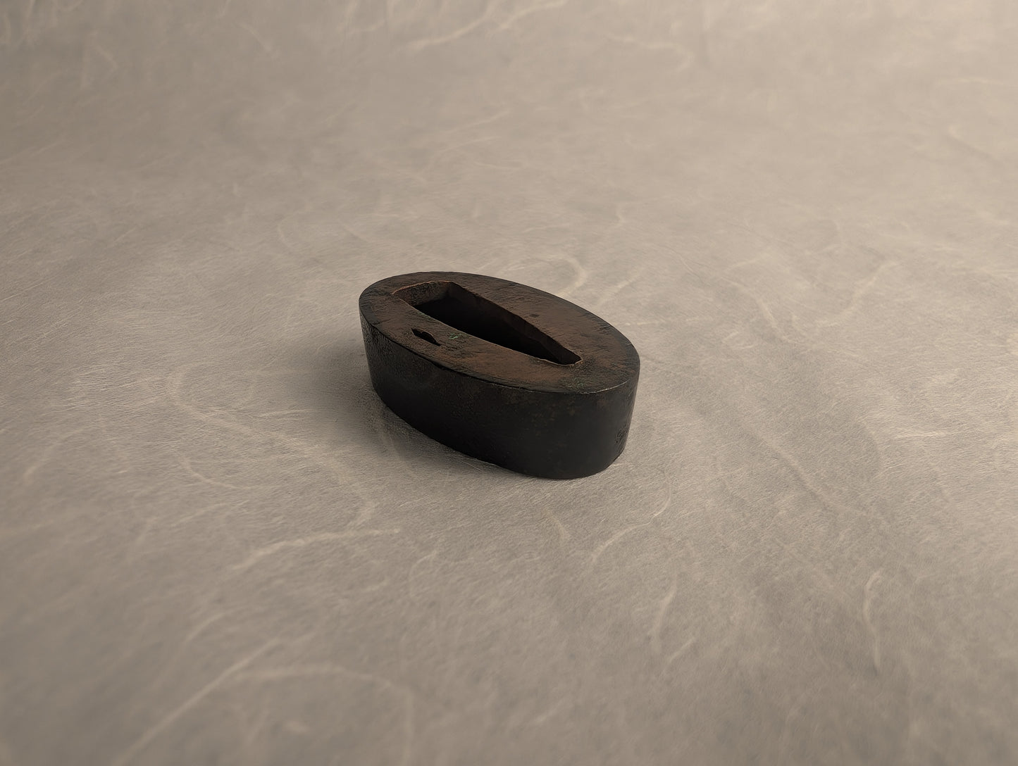 Shakudo Fuchi with Ishime Stone Texture - FU-031