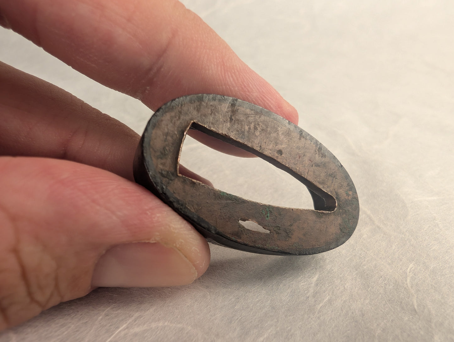 Shakudo Fuchi with Ishime Stone Texture - FU-031
