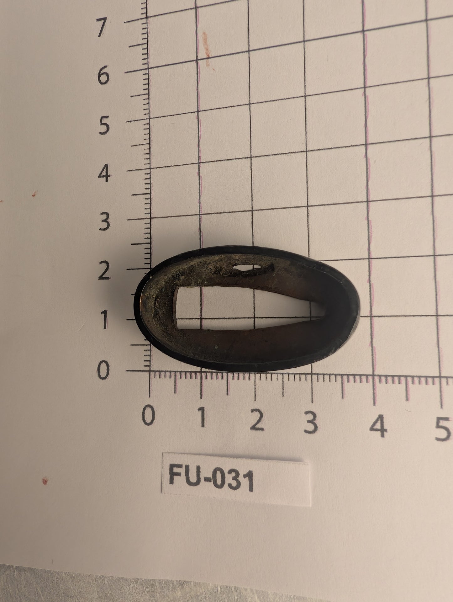 Shakudo Fuchi with Ishime Stone Texture - FU-031