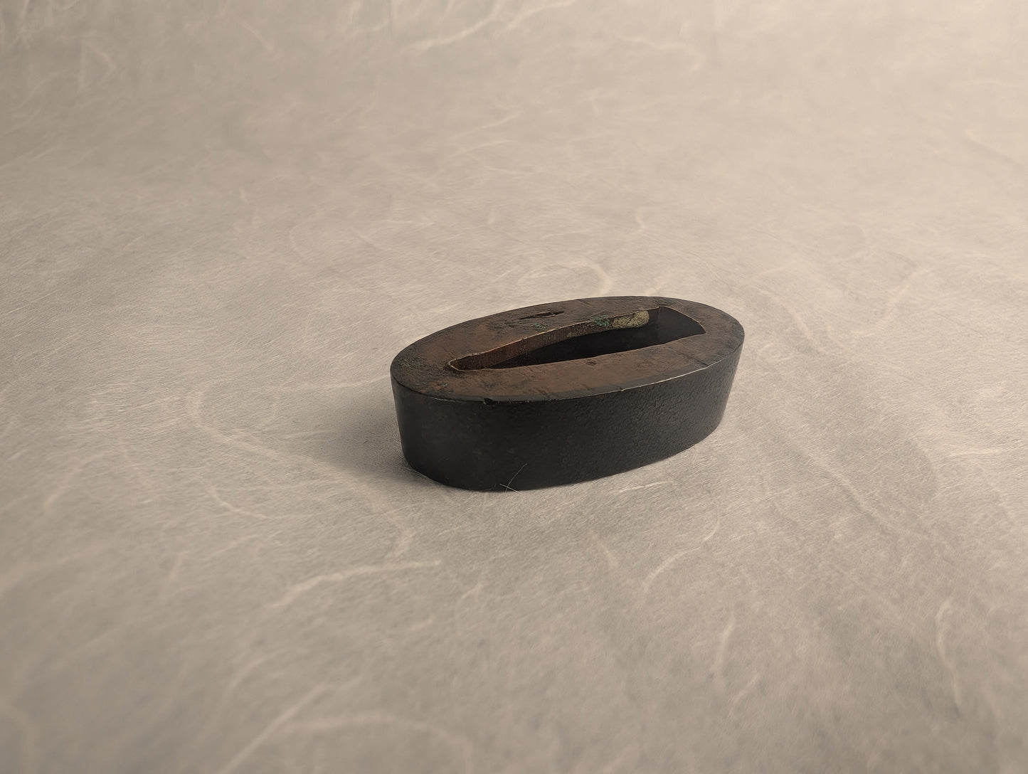 Shakudo Fuchi with Ishime Stone Texture - FU-031
