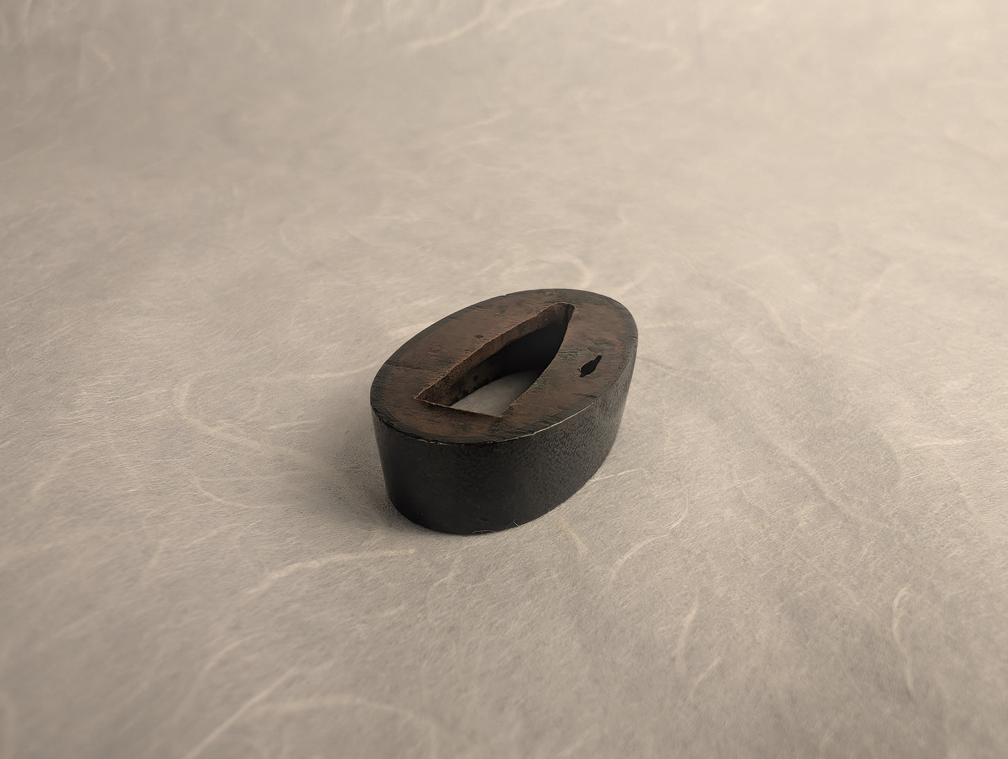 Shakudo Fuchi with Ishime Stone Texture - FU-031