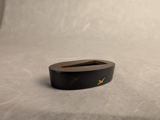 Shakudo Fuchi with Gold Hira-zōgan Cranes - FU-033