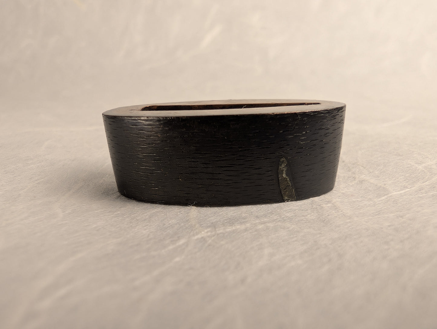Shakudō Fuchi with Inlaid Dragonfly - FU-037