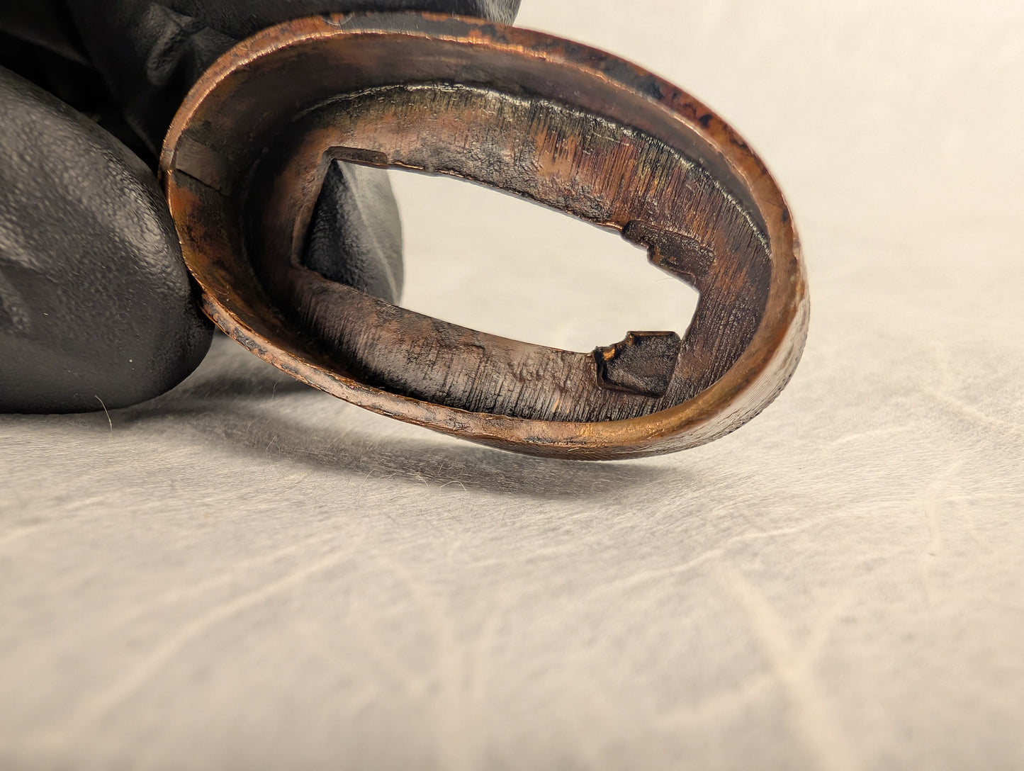 Copper Fuchi with Crosshatch Pattern - FU-038