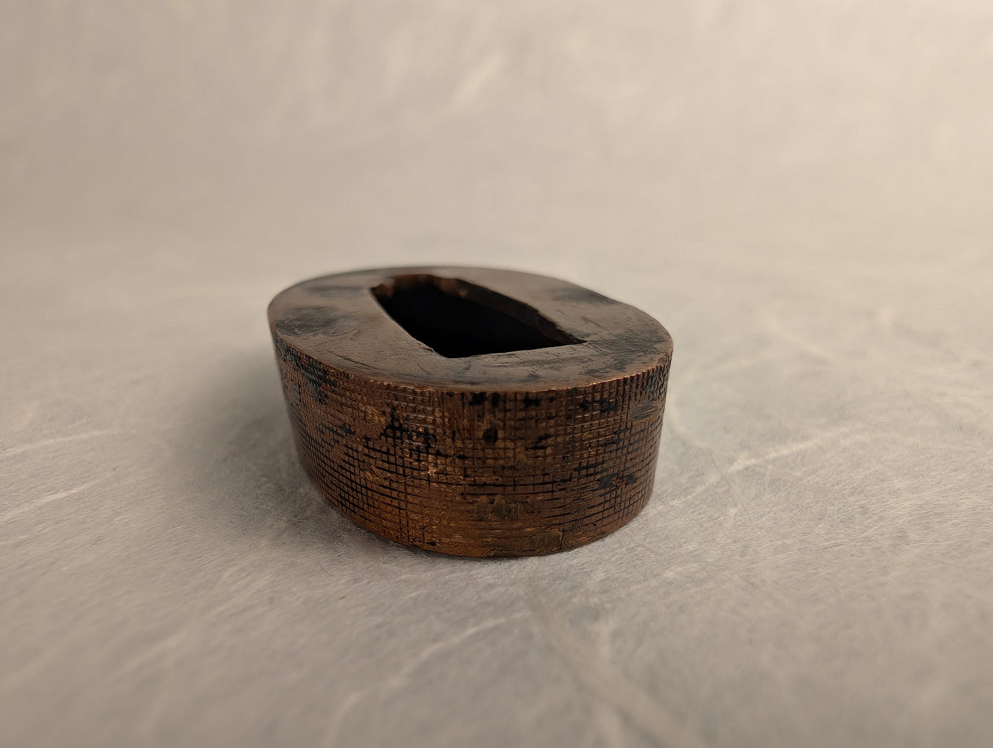 Copper Fuchi with Crosshatch Pattern - FU-038