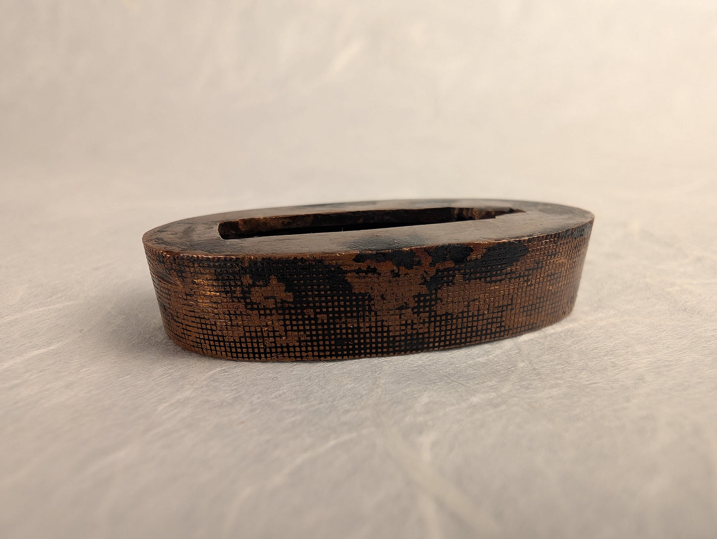 Copper Fuchi with Crosshatch Pattern - FU-038