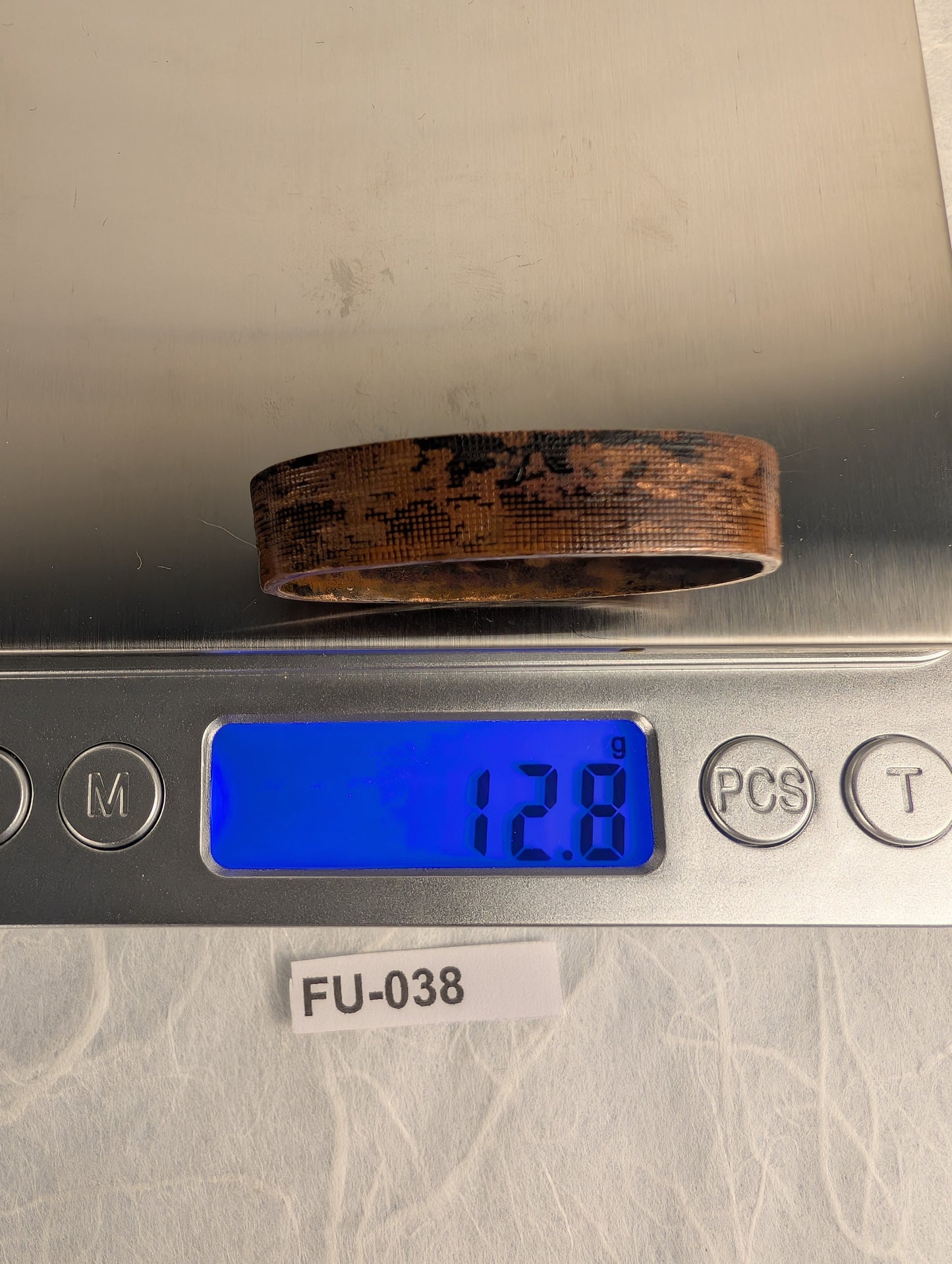 Copper Fuchi with Crosshatch Pattern - FU-038