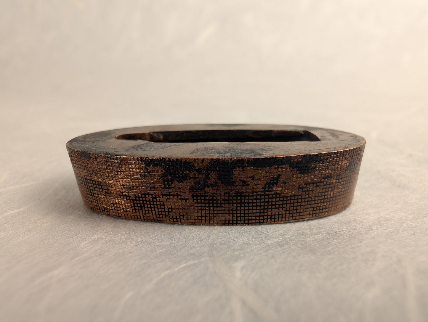 Copper Fuchi with Crosshatch Pattern - FU-038