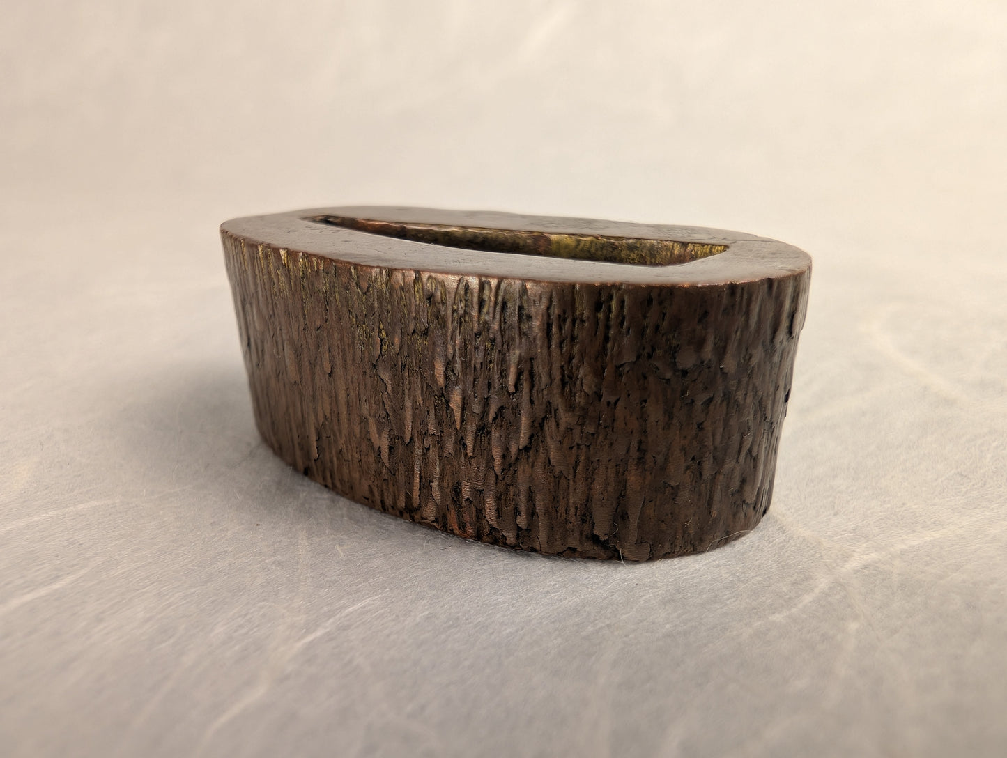 Copper Fuchi with Tree Bark Texture - FU-041
