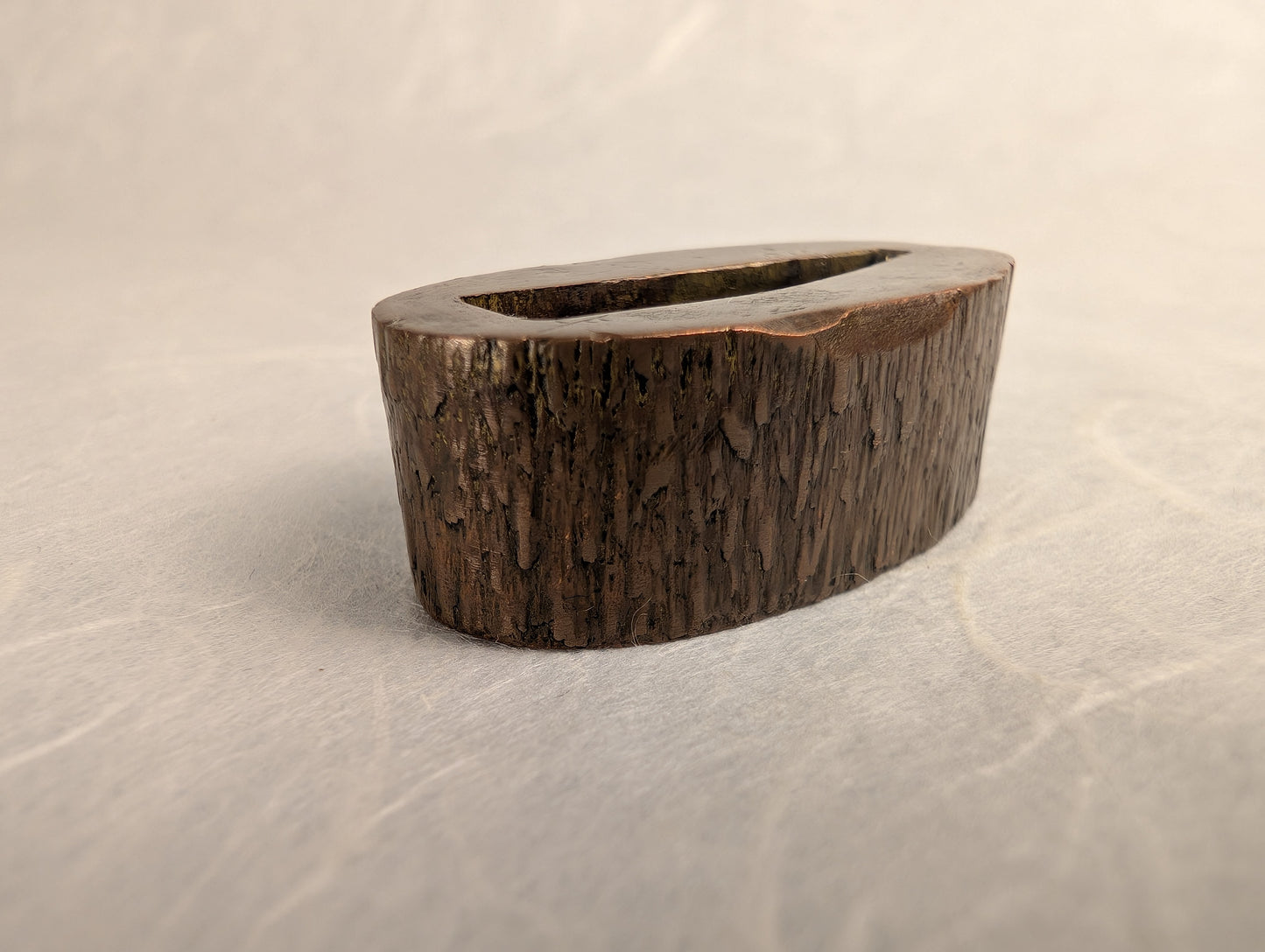 Copper Fuchi with Tree Bark Texture - FU-041