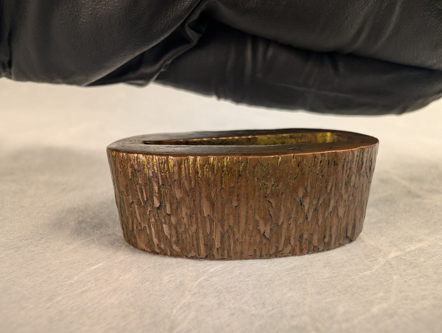 Copper Fuchi with Tree Bark Texture - FU-041