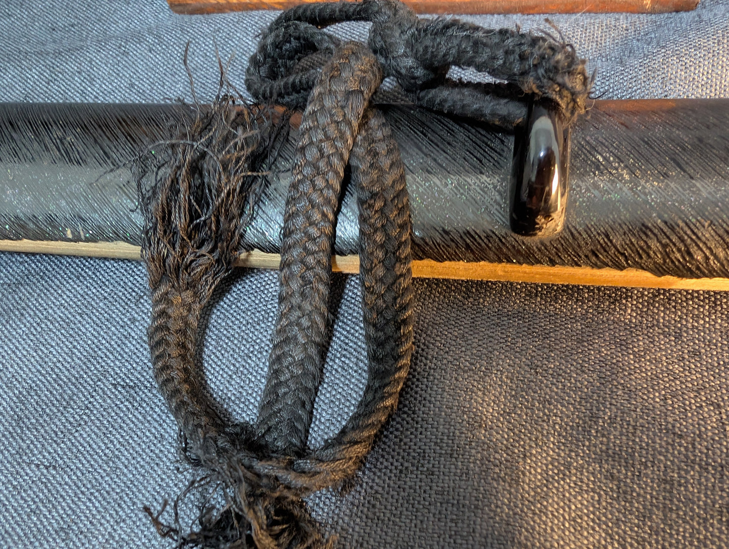 Mumei Wakizashi 54.2cm with Iron Geometric Tsuba and Brass Fittings – NT-005
