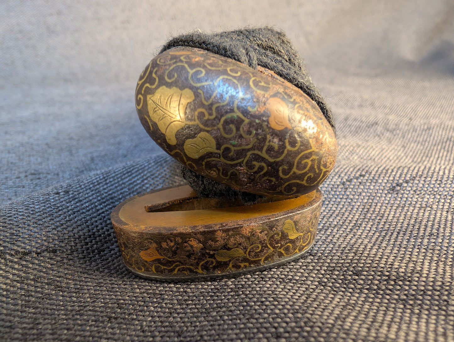 Mumei Wakizashi 54.2cm with Iron Geometric Tsuba and Brass Fittings – NT-005