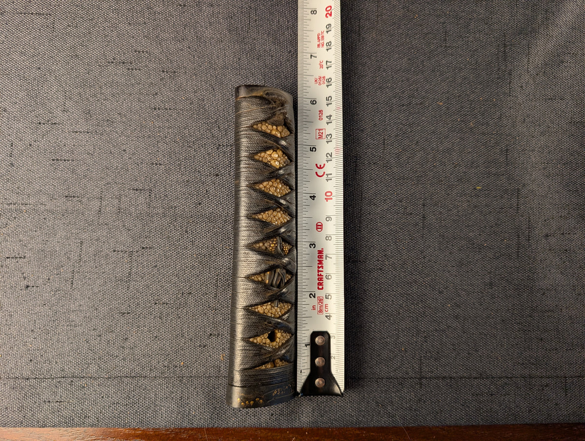 Tsuka with shakudo fuchi with star inlays and Millet Menuki -  TK-009