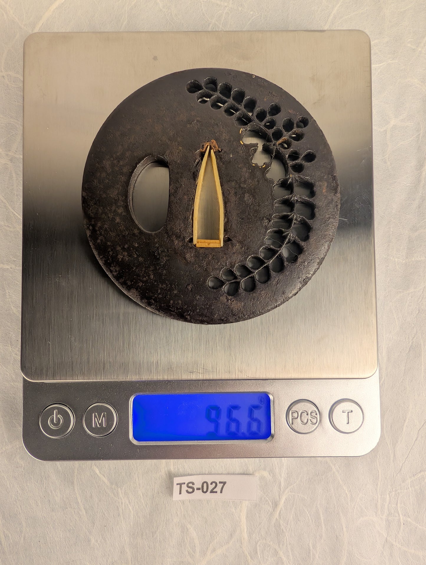 Iron Tsuba with Fern or Willow Branch Sukashi Design – TS-027