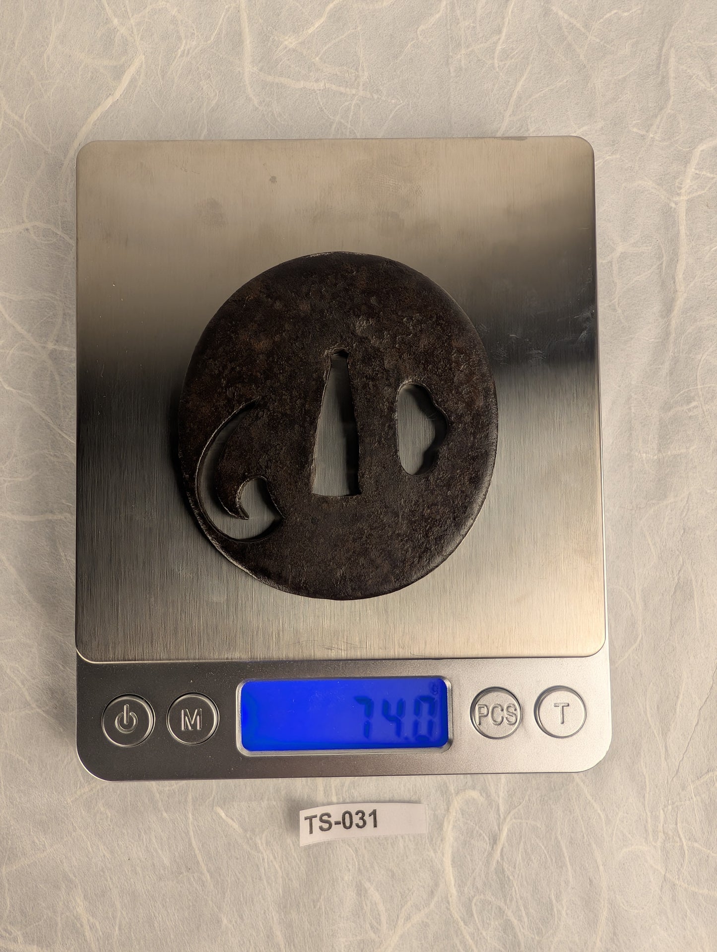 Iron Tsuba with Magatama – TS-031