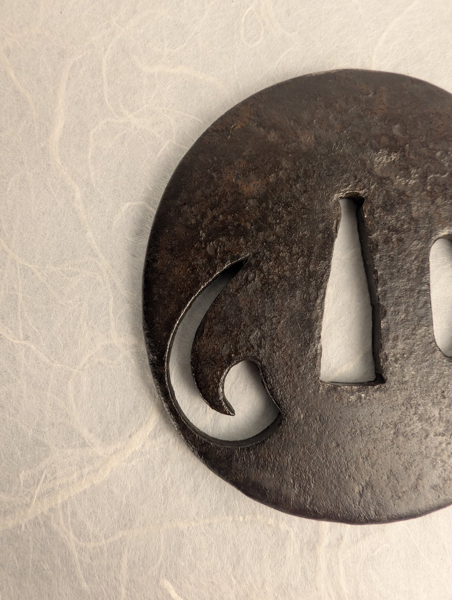 Iron Tsuba with Magatama – TS-031