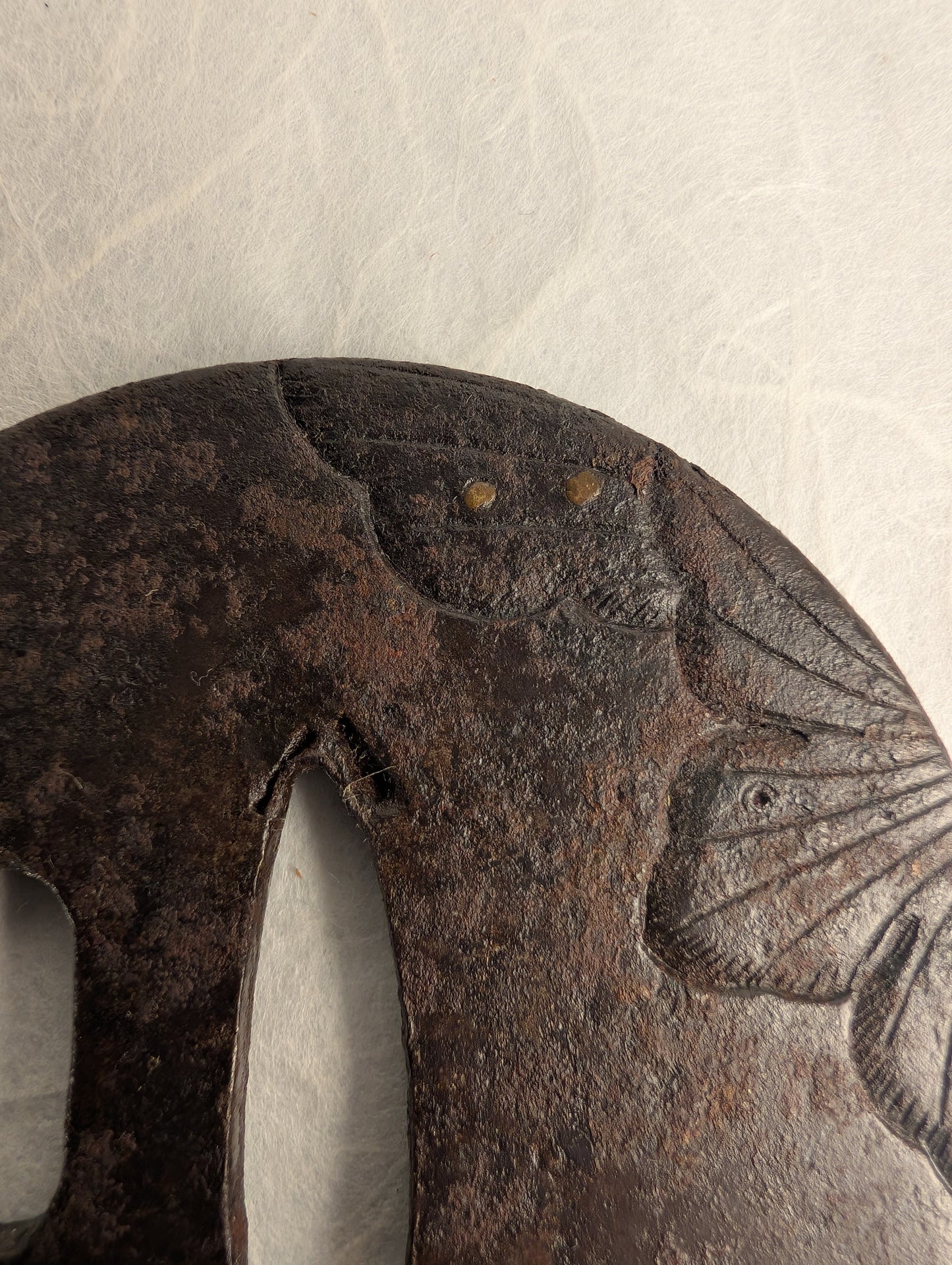 Iron Tsuba with Flower Petals – TS-038