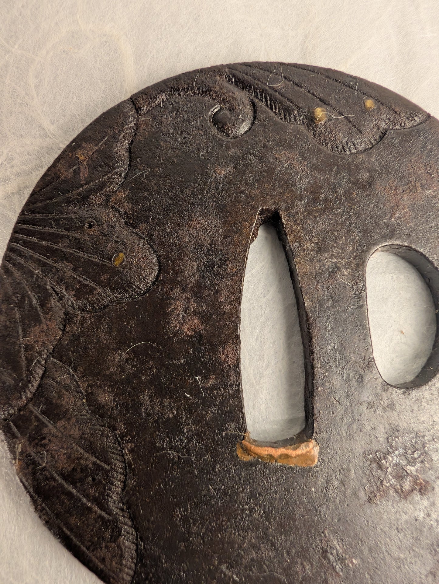 Iron Tsuba with Flower Petals – TS-038