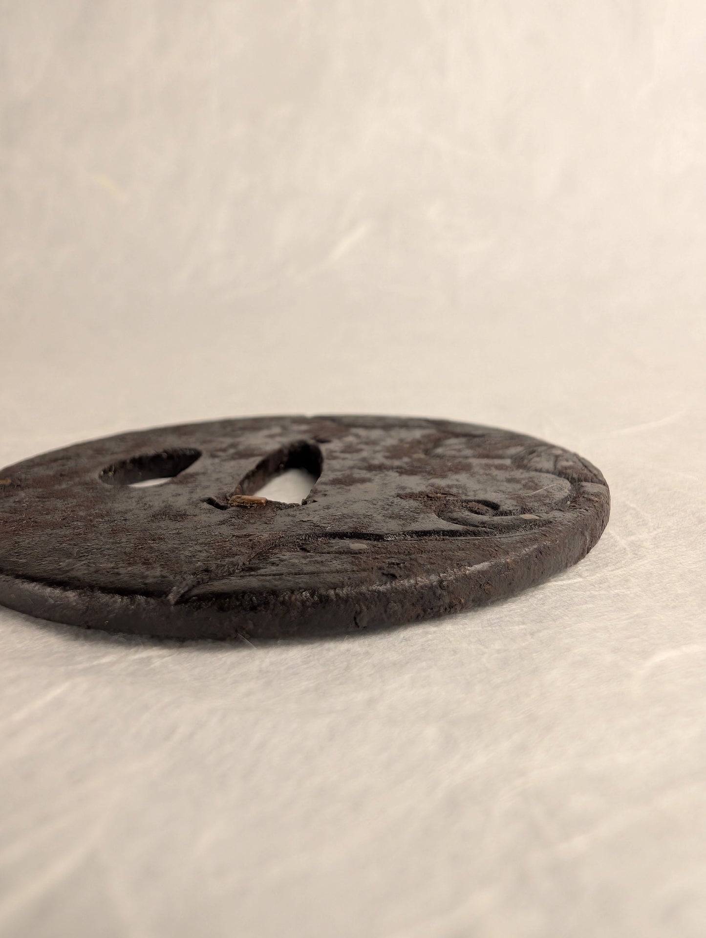 Iron Tsuba with Flower Petals – TS-038